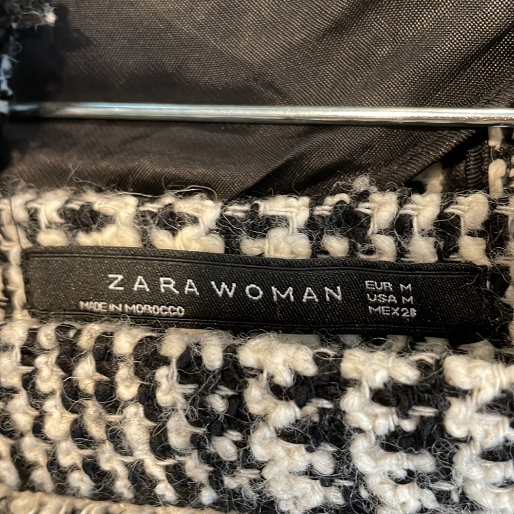 Zara Black and White Tweed Blazer and Skirt Matching Set - Picture 6 of 6
